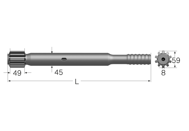 Produkt: SHANK ADAPTER T38 HLX5/T D45 L500